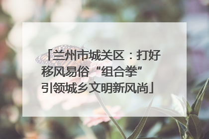 兰州市城关区：打好移风易俗“组合拳” 引领城乡文明新风尚