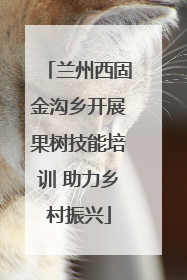 兰州西固金沟乡开展果树技能培训 助力乡村振兴