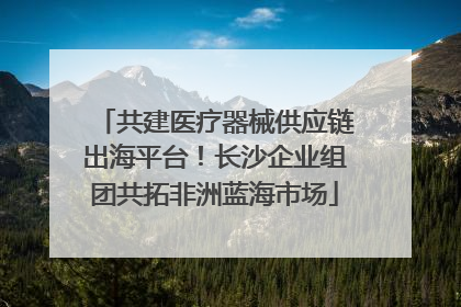 共建医疗器械供应链出海平台！长沙企业组团共拓非洲蓝海市场