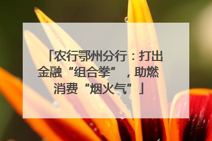 农行鄂州分行：打出金融“组合拳”，助燃消费“烟火气”