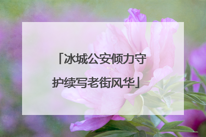 冰城公安倾力守护续写老街风华