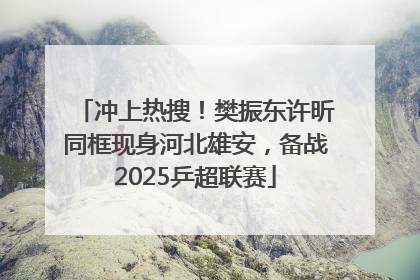冲上热搜！樊振东许昕同框现身河北雄安，备战2025乒超联赛