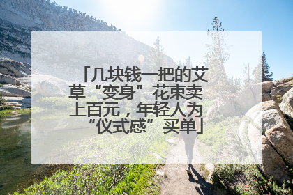 几块钱一把的艾草“变身”花束卖上百元，年轻人为“仪式感”买单