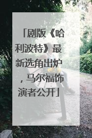 剧版《哈利波特》最新选角出炉，马尔福饰演者公开