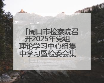 周口市检察院召开2025年党组理论学习中心组集中学习暨检委会集体学习会议