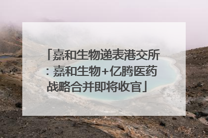 嘉和生物递表港交所：嘉和生物+亿腾医药战略合并即将收官