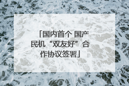 国内首个 国产民机“双友好”合作协议签署