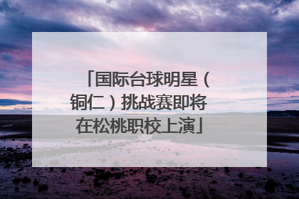 国际台球明星（铜仁）挑战赛即将在松桃职校上演