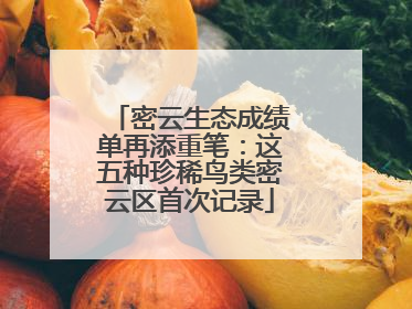 密云生态成绩单再添重笔：这五种珍稀鸟类密云区首次记录