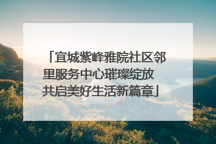宜城紫峰雅院社区邻里服务中心璀璨绽放 共启美好生活新篇章