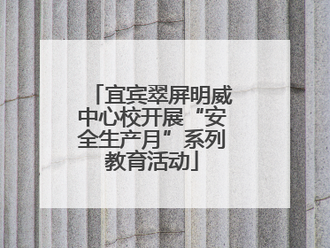宜宾翠屏明威中心校开展“安全生产月”系列教育活动