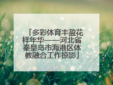 多彩体育丰盈花样年华——河北省秦皇岛市海港区体教融合工作掠影