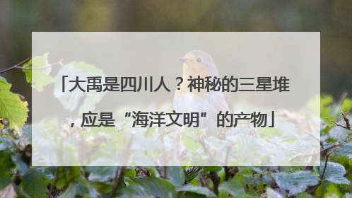 大禹是四川人？神秘的三星堆，应是“海洋文明”的产物