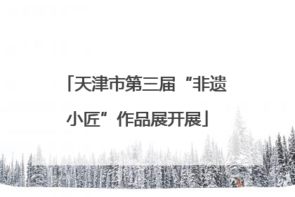 天津市第三届“非遗小匠”作品展开展