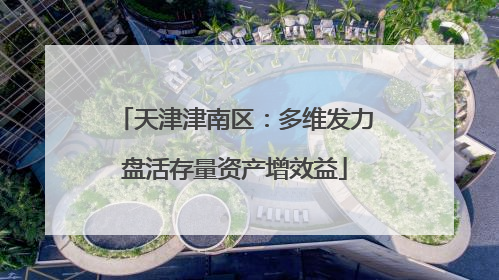 天津津南区：多维发力盘活存量资产增效益