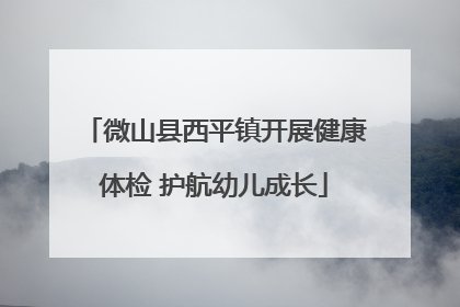 微山县西平镇开展健康体检 护航幼儿成长