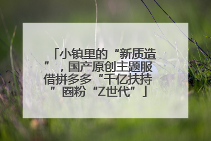 小镇里的“新质造”，国产原创主题服借拼多多“千亿扶持”圈粉“Z世代”
