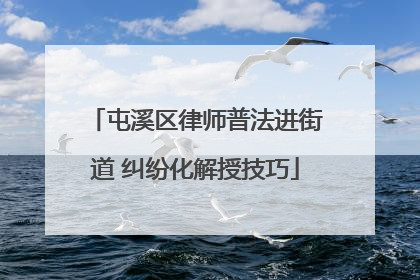 屯溪区律师普法进街道 纠纷化解授技巧