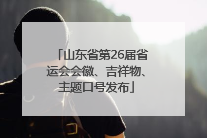 山东省第26届省运会会徽、吉祥物、主题口号发布