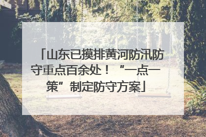 山东已摸排黄河防汛防守重点百余处！“一点一策”制定防守方案