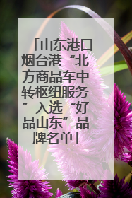 山东港口烟台港“北方商品车中转枢纽服务”入选“好品山东”品牌名单