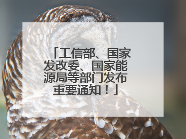 工信部、国家发改委、国家能源局等部门发布重要通知！