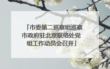 市委第二巡察组巡察市政府驻北京联络处党组工作动员会召开