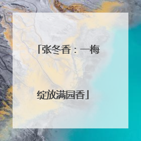 张冬香：一梅绽放满园香
