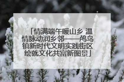 情满端午暖山乡 温情脉动润乡邻——鸬鸟镇新时代文明实践街区绘就文化共富新图景