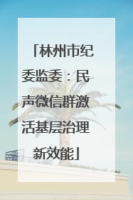 林州市纪委监委：民声微信群激活基层治理新效能