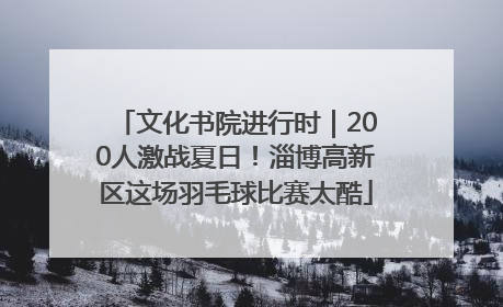 文化书院进行时｜200人激战夏日！淄博高新区这场羽毛球比赛太酷
