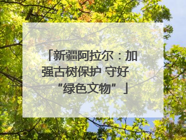 新疆阿拉尔：加强古树保护 守好“绿色文物”