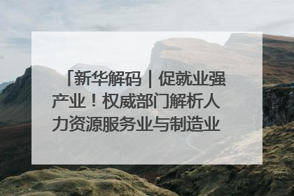 新华解码｜促就业强产业！权威部门解析人力资源服务业与制造业融合发展试点