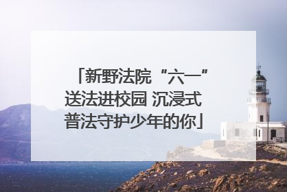 新野法院“六一”送法进校园 沉浸式普法守护少年的你