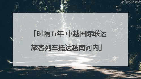 时隔五年 中越国际联运旅客列车抵达越南河内