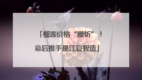 榴莲价格“腰斩”！幕后推手是江夏智造