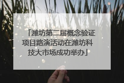 潍坊第二届概念验证项目路演活动在潍坊科技大市场成功举办