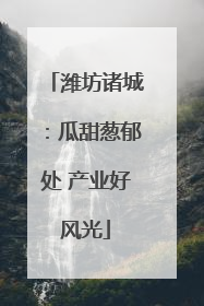 潍坊诸城：瓜甜葱郁处 产业好风光