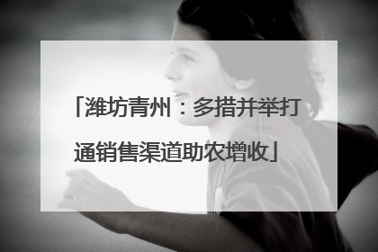 潍坊青州：多措并举打通销售渠道助农增收