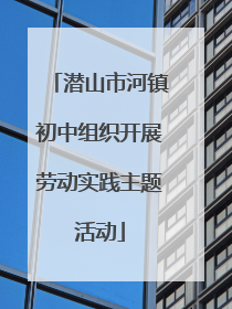 潜山市河镇初中组织开展劳动实践主题活动