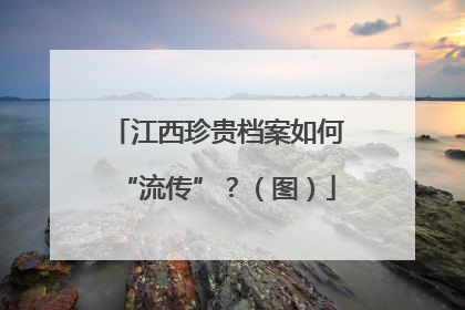 江西珍贵档案如何“流传”？（图）