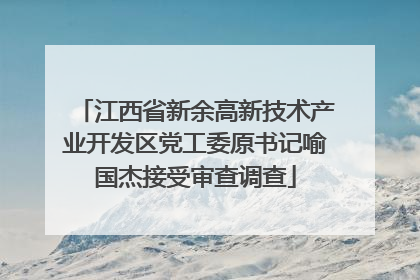 江西省新余高新技术产业开发区党工委原书记喻国杰接受审查调查