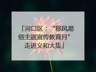 河口区：“移风易俗主题宣传教育月”走进义和大集