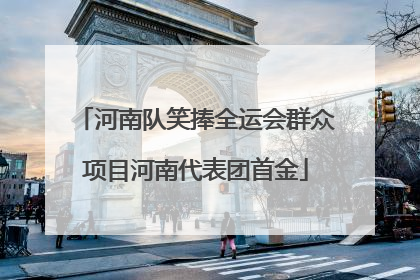 河南队笑捧全运会群众项目河南代表团首金