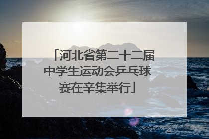 河北省第二十二届中学生运动会乒乓球赛在辛集举行
