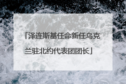泽连斯基任命新任乌克兰驻北约代表团团长