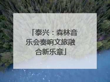 泰兴：森林音乐会奏响文旅融合新乐章