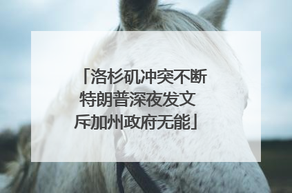 洛杉矶冲突不断 特朗普深夜发文斥加州政府无能