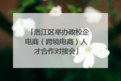 洛江区举办政校企电商（跨境电商）人才合作对接会