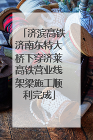 济滨高铁济南东特大桥下穿济莱高铁营业线架梁施工顺利完成